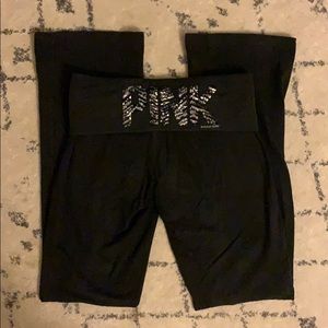 PINK Victoria Secret Black Yoga Pants Size Small